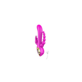 Vibromasseur Rabbit  rose  avec chapelet vibrant 